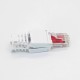 RJ45 Cat6 UTP Toolless Plug Straight Unshielded 8P8C White Plug