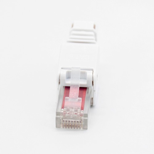 RJ45 Cat6 UTP Toolless Plug Straight Unshielded 8P8C White Plug