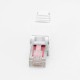 RJ45 Cat6 UTP Toolless Plug Straight Unshielded 8P8C White Plug