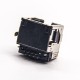 RJ45 Female 8p8c 90 Degree Offset Through Hole PCB Mount with LED EMI Shielded 20pcs