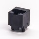 Straight RJ45 Unshielded Plastic Black Through Hole PCB Mount 8P8C