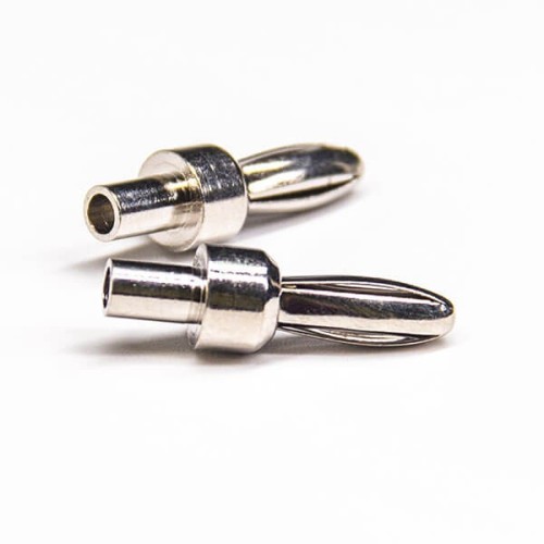 Nickel Plated Banana Contact Straight Audio Banana Plug