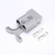 2 Way 600V 50Amp Grey Housing Battery Power Cable Connector with Grey Plastic T-Bar Handle