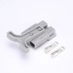 2 Way 600V 50Amp Grey Housing Battery Power Cable Connector with Grey Plastic T-Bar Handle