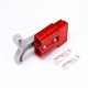 2 Way 600V 50Amp Red Housing Battery Power Cable Connector with Grey Plastic T-Bar Handle