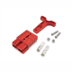 2 Way 600V 50Amp Red Housing Battery Power Cable Connector with Red Plastic T-Bar Handle