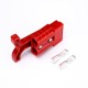 2 Way 600V 50Amp Red Housing Battery Power Cable Connector with Red Plastic T-Bar Handle