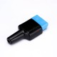 2 Way Battery Power Connector 600V 50Amp Blue Housing with PVC Cover Flame Retardant Sleeve