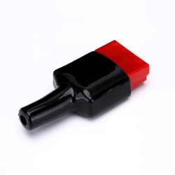 2 Way Battery Power Connector 600V 50Amp Red Housing with PVC Cover Flame Retardant Sleeve