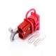 600V 120Amp Red Housing 2 Way Battery Power Cable Connector Grey T-Bar Handle Red Dustproof Cover