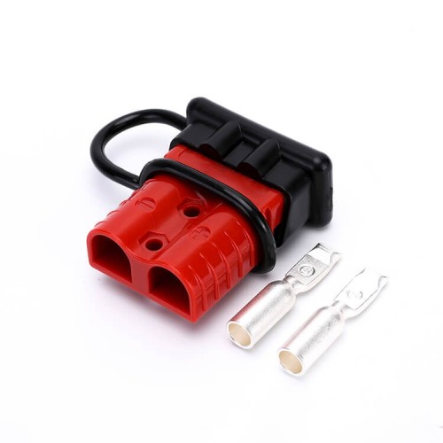 600V 120Amp Red Housing 2 Way Battery Power Cable Connector with Black Dustproof Cover