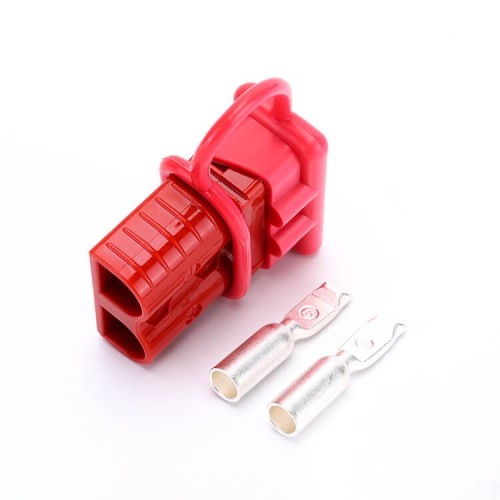 600V 120Amp Red Housing 2 Way Battery Power Cable Connector with Red Dustproof Cover