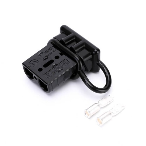 600V 175Amp Black Housing 2 Way Battery Power Cable Connector with Black Dustproof Cover