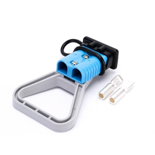 600V 175Amp Blue 2 Way Battery Power Cable Connector with Handle and Dustproof Cover