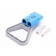 600V 175Amp Blue Housing 2 Way Battery Power Cable Connector with Plastic Grey Triangle Handle