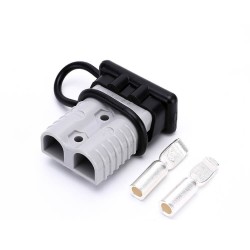 600V 175Amp Grey Housing 2 Way Battery Power Cable Connector with Black Dustproof Cover