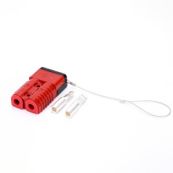 600V 175Amp Red Housing 2 Way Battery Power Cable Connector with Black Plastic Internal Protective Cover