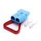 600V 350Amp Blue Housing 2 Way Battery Power Cable Connector with Plastic Red Triangle Handle