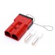 600V 350Amp Red Housing 2 Way Battery Power Cable Connector with Black Plastic Internal Protective Cover