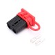 600V 50Amp Black Housing 2 Way Battery Power Cable Connector with Red Dustproof Cover