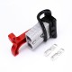 600V 50Amp Grey Housing 2 Way Battery Power Cable Connector Red T-Bar Handle and Black Dustproof Cover