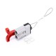 600V 50Amp Grey Housing 2 Way Battery Power Cable Connector with Red Plastic T-Bar Handle and Black Plastic Internal Protective