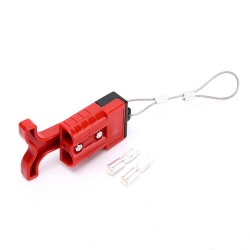 600V 50Amp Red Housing 2 Way Battery Power Cable Connector Red T-Bar Handle and Black Internal Protective