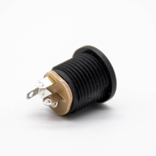 Circular DC Power Connectors 180° bulkhead Male Through Hole Unshiled 5.5*2.1mm Jack