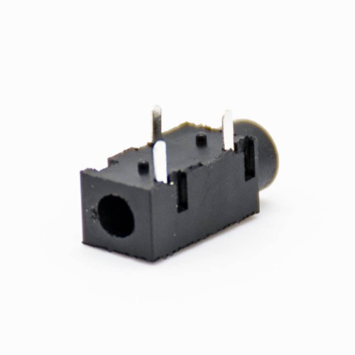 DC Connectors 3.5mm High Current Unshiled Female Jack Through Hole Right Angle Solder Lug Black