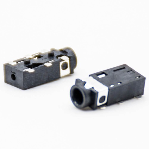 DC Female Connector Right Angle Solder Lug Unshiled Plastic Power Jack Through Hole