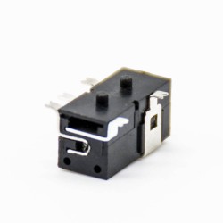 DC Power Connector Male Jack SMT Solder Lug Right Angle Unshiled Plastic Black