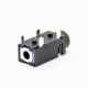 DC Power Connector Solder Lug Unshiled Right Angle Black Plastic Female Jack Through Hole