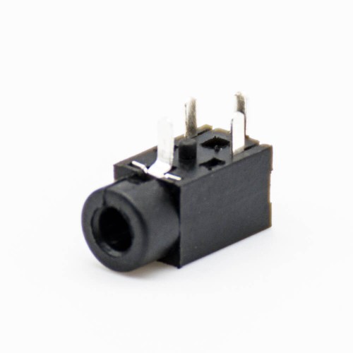 DC Power Connectors Right Angle Through Hole Solder Lug Unshiled Female Jack Black Plastic 5mm*2.5mm