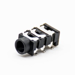 DC Power Jack Female Unshiled SMD Black Solder Lug Horizontal