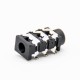 DC Power Jack Female Unshiled SMD Black Solder Lug Horizontal