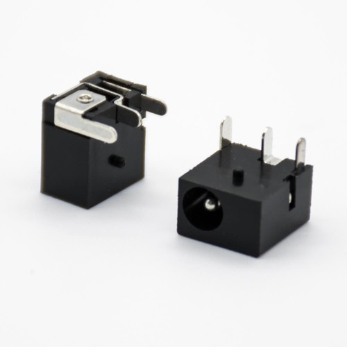 DC Power Jack Male Connector Through Hole 3.8*1.5 Solder Lug Unshiled Right