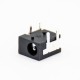 DC Power Jack Socket Male Solder Lug Plastic Black Right Angle Unshiled Through Hole