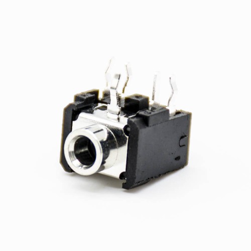 DC Power Jack Through Hole Solder Lug Unshiled DC Power Connector Right Angle Plastic