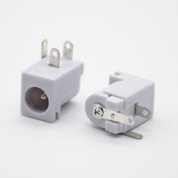 DC Power Socket Connector Male Jack Through Hole Solder Lug Unshiled 5.5*2.0mm Right Angle