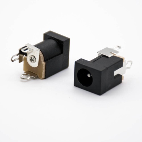 DC Power Socket Connector Male Through Hole Jack solder Lug 5.5*2.0mm straight Unshiled