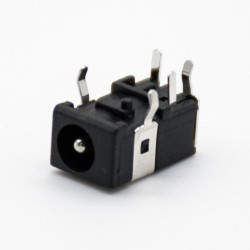 DC Power Supply Connector Male Jack Through Hole Solder Lug 4.5*1.65 Right Angle Unshiled