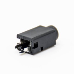 DC Power Supply Connector Through Hole Solder Lug Female Jack Unshiled Plastic 90 Degree