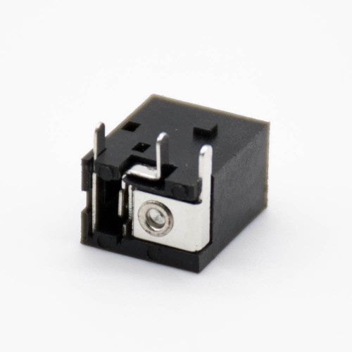 DC Power Supply Socket Male Unshiled 4.4*1.65 Through Hole 90°solder Lug Connector