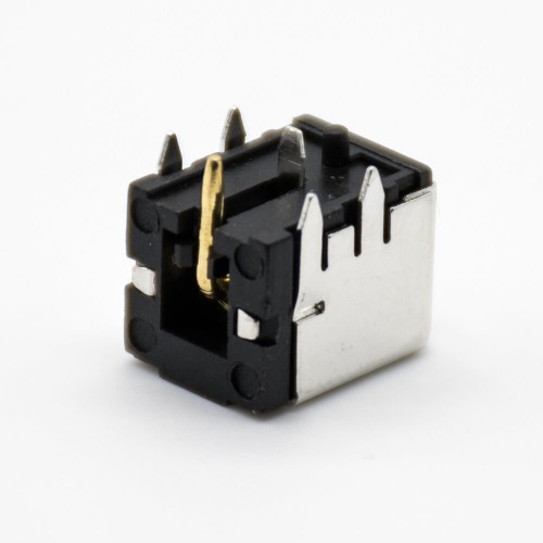 Metal In Electrical Socket Male Jack Through Hole Solder Lug Right Angle Shiled DC Power Connector