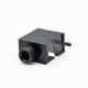 Power Connector Socket Right Angle Through Hole Solder Lug Black Plastic Unshiled DC Female Jack