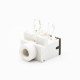 Power Connector Socket Solder Lug Through Hole Plastic White Unshiled Right Angle DC Female Jack