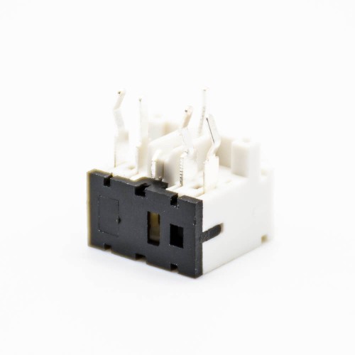 Power Connector Socket Solder Lug Through Hole Plastic White Unshiled Right Angle DC Female Jack