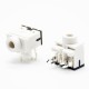 Power Connector Socket Solder Lug Through Hole Plastic White Unshiled Right Angle DC Female Jack