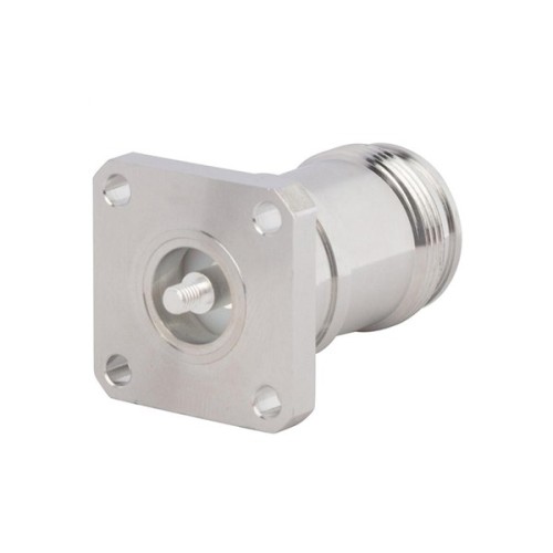 4.3/10 Connector Straight Jack M3 Thread 4 Hole Flange