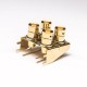 20pcs 4 Holes BNC Connector Right Angled Female Through Hole PCB Mount Gold Plating